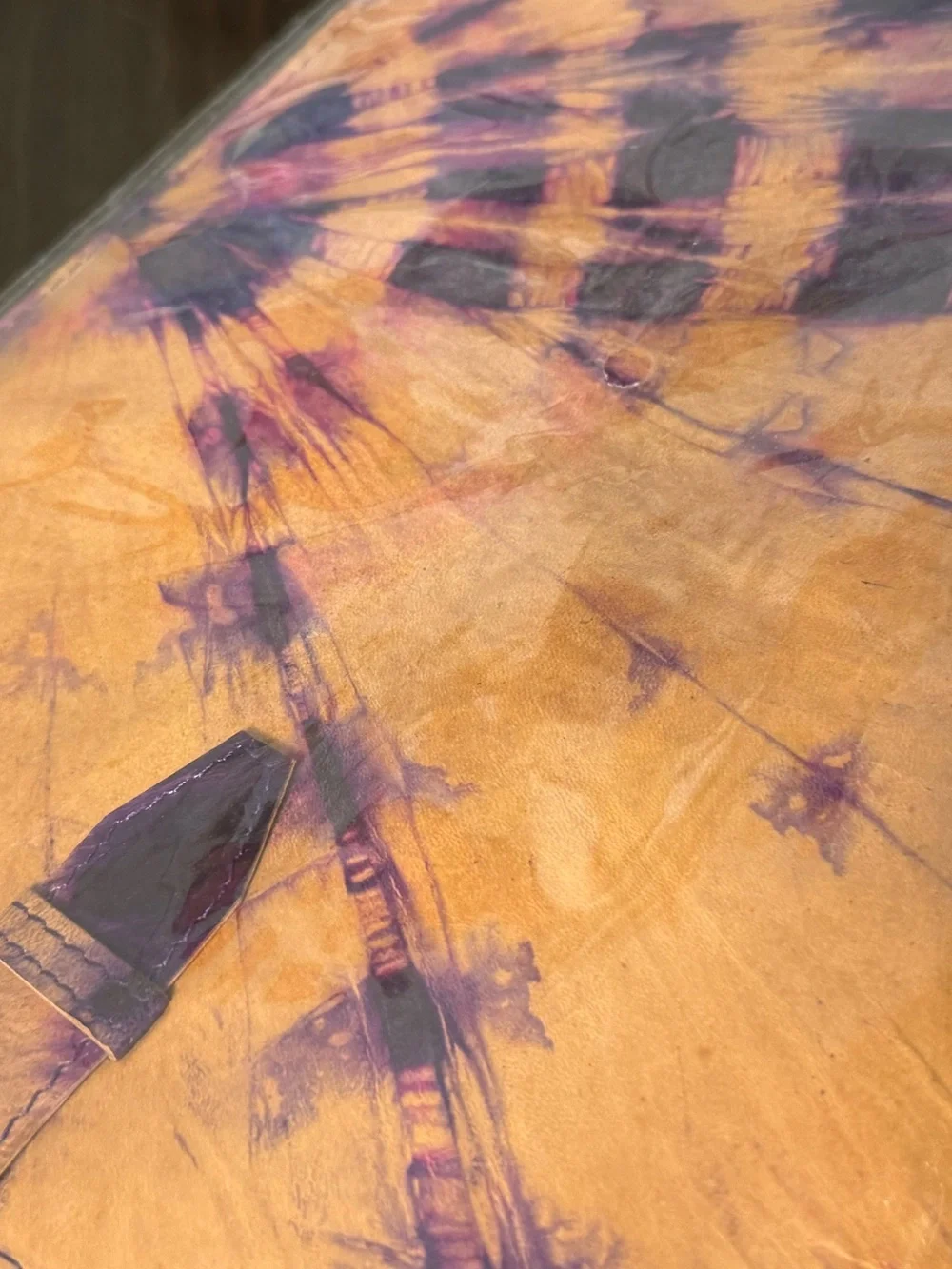 NWT Leather IPad Thin Case Purple Tye Dye